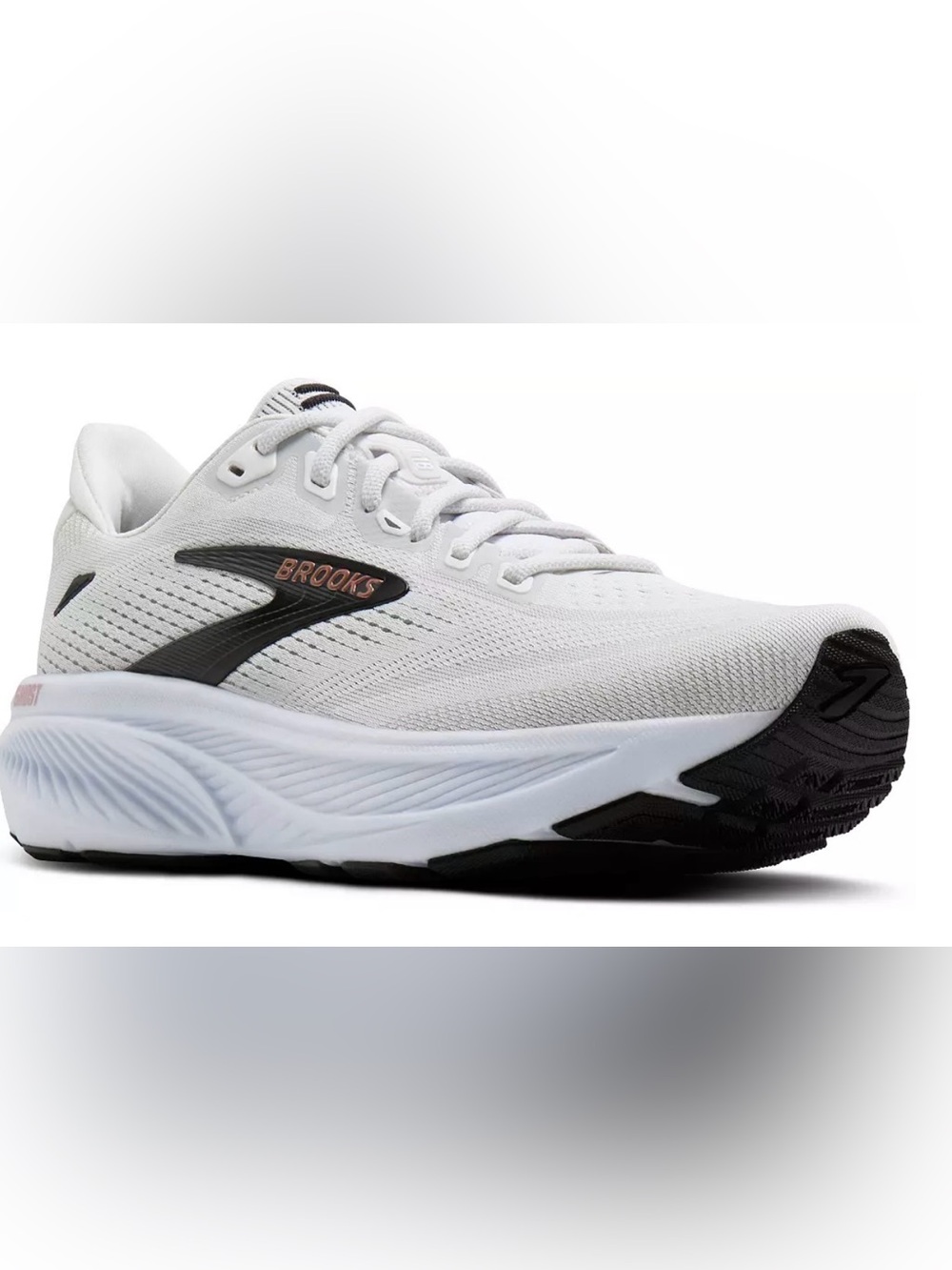 Brooks Ghost 18 Women’s Running Shoes White Black Rose Gold Size 8